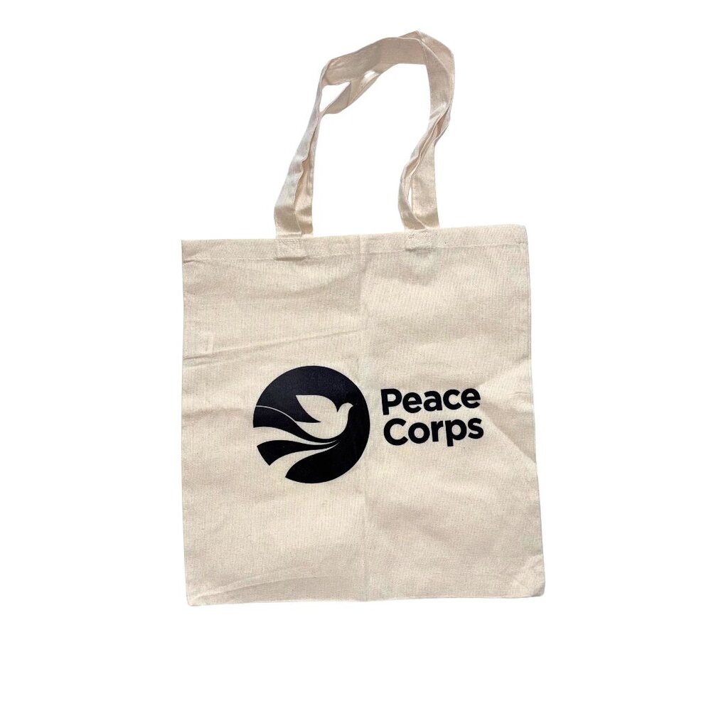 Modern Canvas Peace Corps Eco-Friendly Tote Bag Minimalist